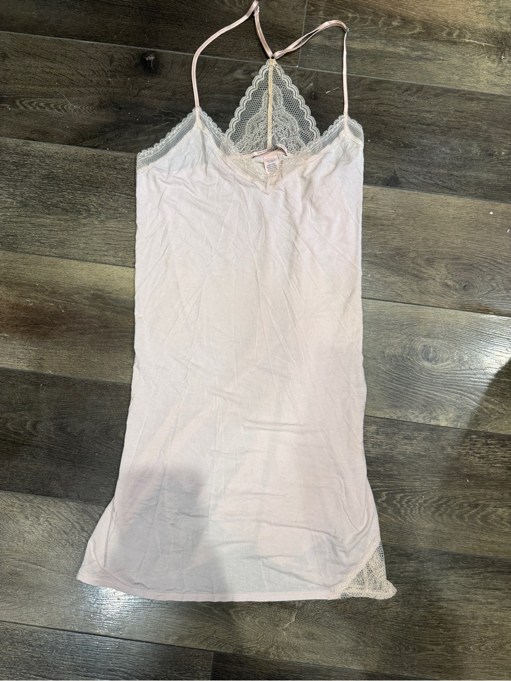 Victoria’s Secret Light Pink Lace-Trim Slip Dress